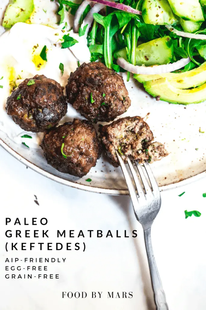 Paleo Greek Meatballs via Food by Mars (AIP, Grain-free, Gluten-free, Egg-free)