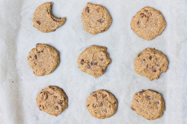 Ginger Carob Chip Cookies (Paleo, Vegan)