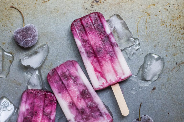 Dairy-free Cherry Vanilla Popsicles (Paleo, AIP, Vegan)
