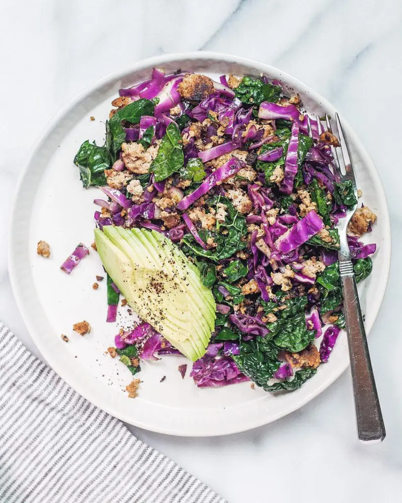 aip breakfast hash with kale and cabbage