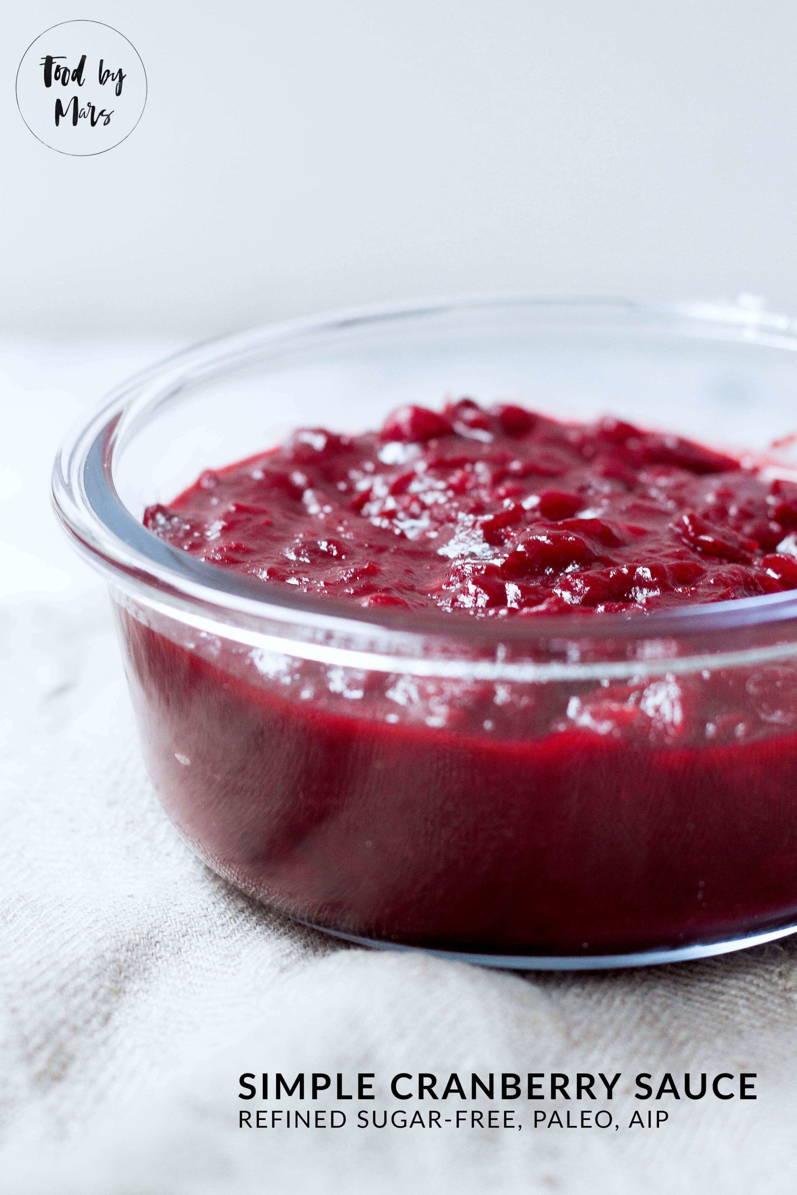 Healthy Homemade Cranberry Sauce (no refined sugar added)