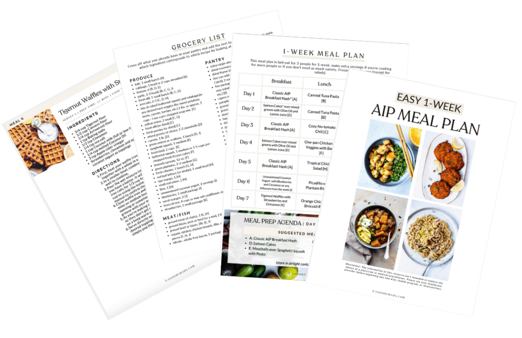 aip meal plan and grocery list downloads