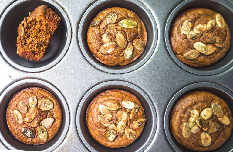 moučné dýňové muffiny via Food by Mars (Paleo, bez rafinovaného cukru, bez lepku, bez zrna)
