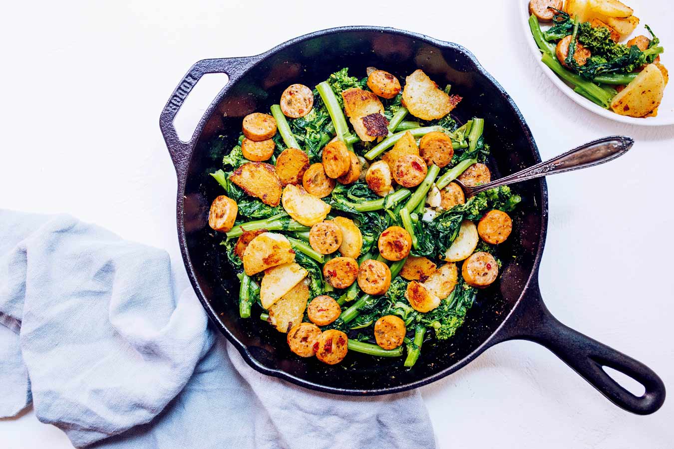 Chicken Sausage and Broccoli Rabe Skillet (Paleo, Whole30) via Food by Mars