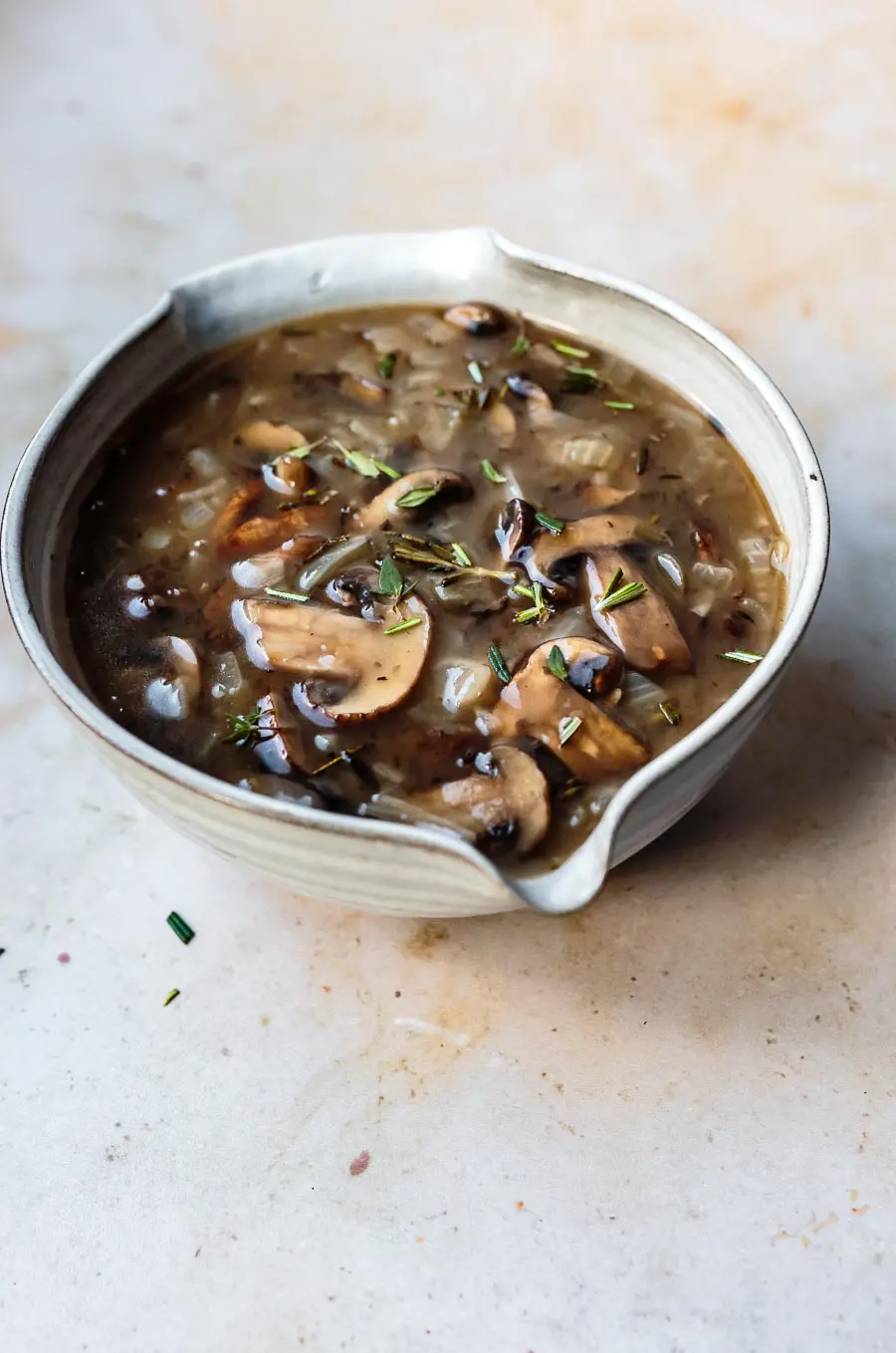 herbed mushroom gravy served