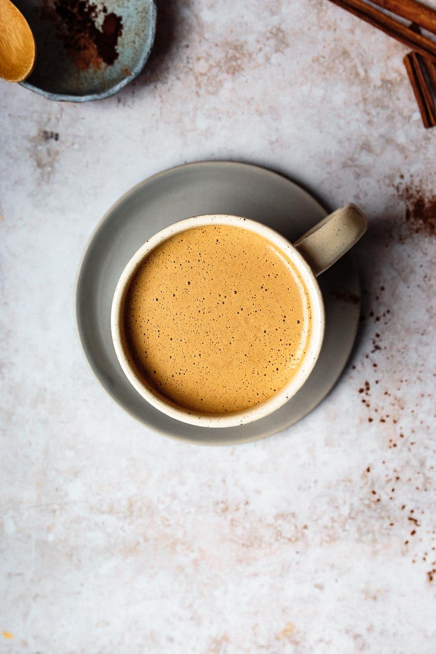 spiced chaga chai latte mushroom latte