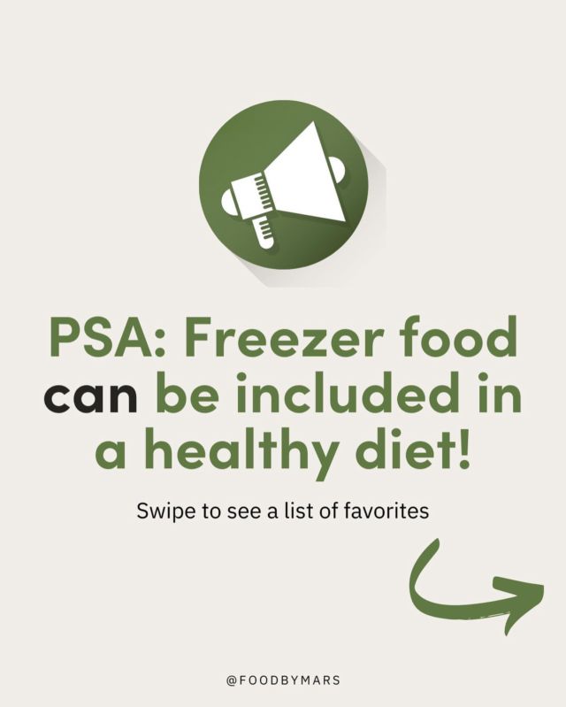📢 PSA: Freezer food can be included in a healthy diet! 
⠀⠀⠀⠀⠀⠀⠀⠀⠀
Let's dispell the myth that all freezer food is full of harmful ingredients, extra sugars, and additives right here and now, okay? 
⠀⠀⠀⠀⠀⠀⠀⠀⠀
The truth is, there are plenty of amazing options that not only provide tons of nourishment but also cut down your grocery bill cost 🙌 and make meal prep a breeze! 
⠀⠀⠀⠀⠀⠀⠀⠀⠀
Don't believe me? Swipe through to find a full list of frozen items you can find in my freezer pretty much at all times! They include: 
⠀⠀⠀⠀⠀⠀⠀⠀⠀
-Berries
-Shrimp
-Cauliflower Rice
-Ground Meat
-Chopped Spinach
-Turkey Sausage
...and Trader Joe's Frozen Gnocchi 😂 Have you tried it. yet?? 
⠀⠀⠀⠀⠀⠀⠀⠀⠀
Add one or all of these items to your grocery list, and thank me later. And, if you still need help with meal prep, take a look at my complete 20 minute AIP/Paleo Meal Prep System! 👉 https://foodbymars.kartra.com/page/mp-optin 
⠀⠀⠀⠀⠀⠀⠀⠀⠀
#healthyeatinghabits #mealprep #easymealprep #easymealprepideas #mindfuleating #aipmealplans #paleomealplan #paleomealprep #nutritionist #holistichealing #nutrition #superfoods #eattherainbow #healthyfood #health #healthylifestyle #mealpreptips