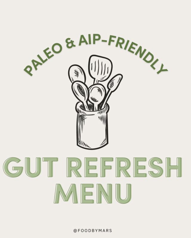 Wondering what foods to eat to improve your gut health? Tired of trying fad diets and feeling restricted?
⠀⠀⠀⠀⠀⠀⠀⠀⠀
You're in the right place! I've created a complete Paleo and AIP-Friendly gut refresh meal plan just for you! It's got everything you need to keep your gut healthy, happy, and strong...while eating food that tastes great.
⠀⠀⠀⠀⠀⠀⠀⠀⠀
If you're ready to start fueling your body to kickstart your recovery and feel your best, check out the 3-day gut refresh menu and find healing recipes in my Paleo Gut Healing Cookbook! Link in bio. 
⠀⠀⠀⠀⠀⠀⠀⠀⠀
#progressnotperfection #healthyeatinghabits #mealprep #easymealprep #easymealprepideas #mindfuleating #paleomealplan #paleomealprep #mealplan #holistichealing #foodismedicine #wellandgoodeats #healthyfood