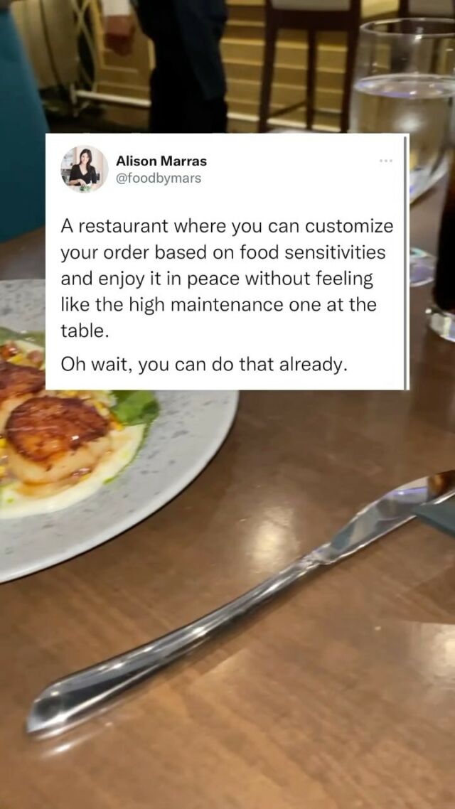 Remember: CUSTOMER IS 👑 so here are some tips for dining out with food sensitivities:
✨Know before you go if you can… scope out the menu and pick some options. If you’re confused or need to clarify ingredients, call ahead and you can give them a heads up you’re coming and what you can’t have (i.e gluten)
✨When you can’t prepare… just tell you’re waiter you need to eat gluten free. Don’t try to explain a sensitivity vs. allergy vs. celiac just be clear and say “I don’t eat this”. Ask them to make recommendations based off this. They can always go ask the chef.
✨Say what you CAN have and want! If all else fails, make your own request… meat and veggies, much? 😂 
✨It’s not pretentious to try and avoid a skin rash, digestive drama, etc. — you’re simply trying to get what you pay for, a good meal. It’s also not rude to ask what oils they use and to ask for olive oil or butter over vegetable/canola. They say no? Okay at least you tried and you decide what you want to do.
✨Bring digestive enzymes for backup 🥹 there are also gluten specific enzymes in case!

Helpful? SAVE and SHARE this post!

At the end of the day, enjoy. Eat mindfully and have fun with he company you’re with, it’s one dang meal!

#foodsensitivities #aipdiet #paleo #glutenfree #dairyfree
