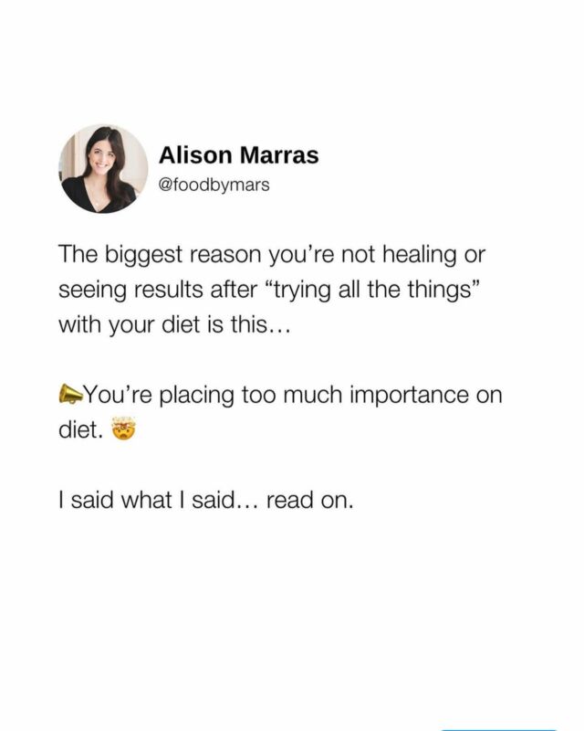 🛑Stop the on and off elimination diets. It’s not cutting it.

👇Comment “THRIVE” below if you’re curious about how I help and I’ll DM you to start the convo!

#aip #aipdiet #hashimotos #guthealth #ibs #sibo #lowfodmap #eliminationdiet #foodsensitivities #glutenfree #autoimmunedisease