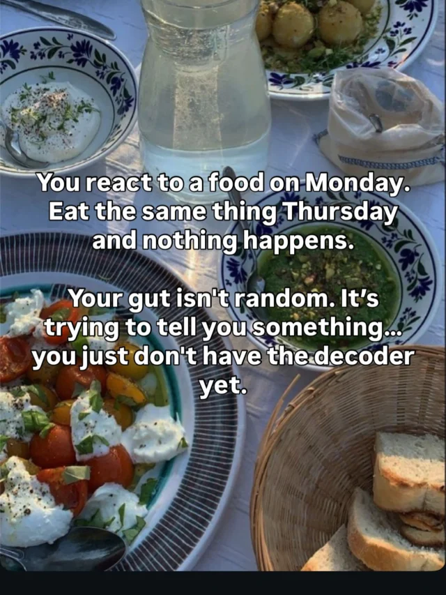 “I react to a food one day and not the next, I have no idea what my triggers are.”

This is one of the most common things I hear. And I get why it’s maddening…you’re doing everything right, tracking everything, and your body still feels like a mystery.

But inconsistent reactions are actually one of the clearest signals that the issue isn’t the food at all. 

It’s the terrain underneath responding differently depending on what else is happening in your body and nervous system that day.

The food isn’t the variable. Everything else is. Seriously, think about it.. what’s the common denominator??

If you’ve been chasing triggers and not finding answers, the Gut Healing Blueprint Quiz will help you find what you’ve actually been missing.

👉 Comment QUIZ and I’ll send it straight to you. Takes 2 minutes. 🦋

#guthealth #foodsensitivities #ibs #hashimotos #bloating