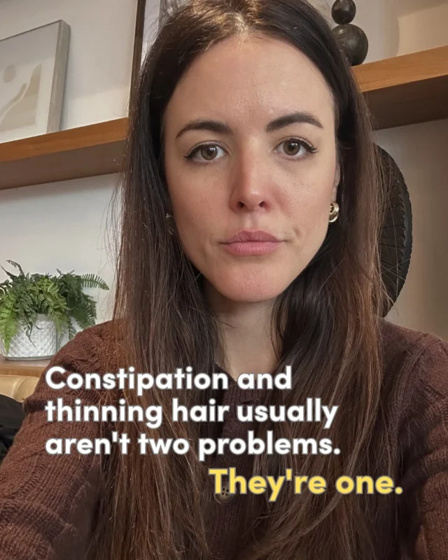 I was basically “backed up” my whole life and thought it was just “how I’m built.” Normalized it to the point I never thought I had digestive issues. Then my hair started coming out in globs, and I lost 75% of it before anyone connected the dots.

Nobody told me those two things were part of the same issue. 

👉A sluggish thyroid slows your gut down. 
👉A slow gut with low stomach acid can’t absorb the iron, zinc and protein your hair (and your thyroid) need.

So you eat clean, take the biotin, and still feel stuck. It’s not what you eat, it’s what you absorb.

I walked through the whole thyroid-gut loop, and how to break it, in my free workshop. 

👉Comment REPLAY and I’ll send it to you. It comes down tomorrow (Thursday evening).

#hashimotos #hashimotosdisease #hashimotoshairloss #aipdiet #hypothyroid